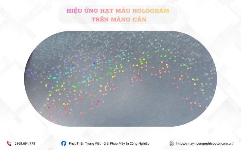 Màng cán hiệu ứng 7 màu hạt màu hologram trên màng cán